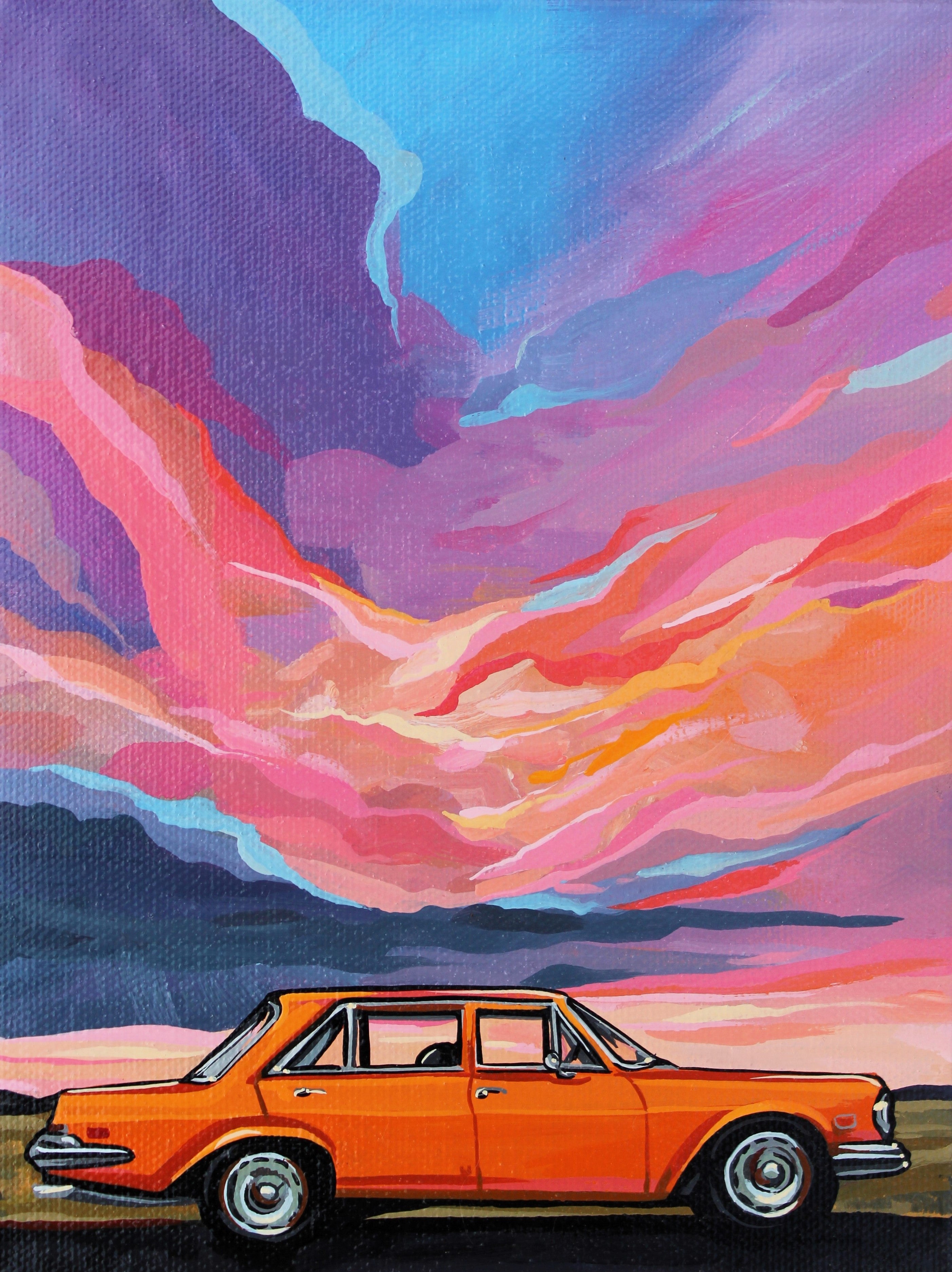 Idle Sunset – Asphalt Canvas Custom Art