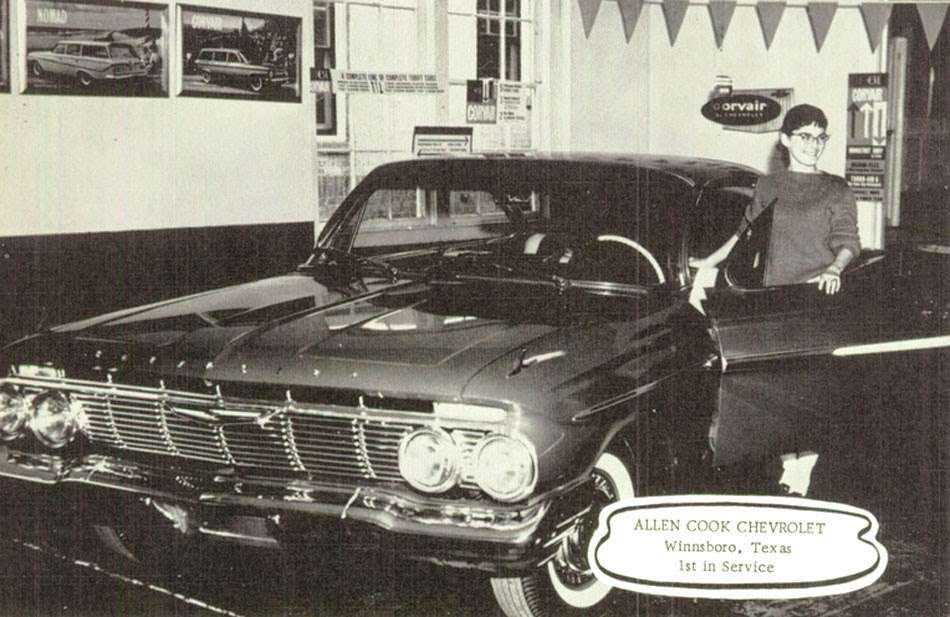 Original advertisement from Allen Cook Chevrolet of Winnsboro, Texas.