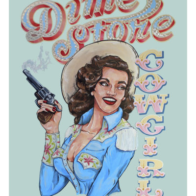 Dime Store Cowgirl Art Print by Kate Cook