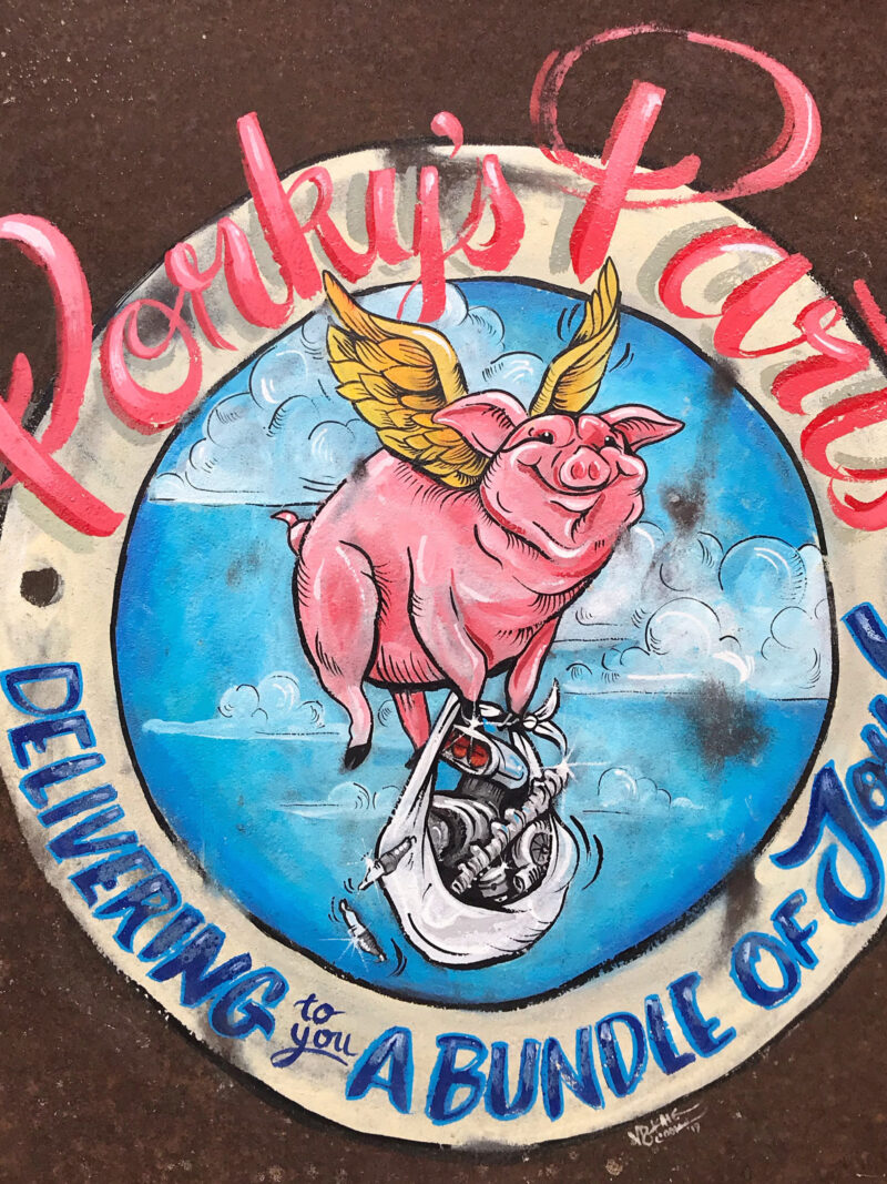 Porky's Parts Art Print by Kate Cook